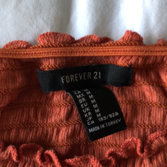 Orange off the shoulder top - Picture 2 of 2